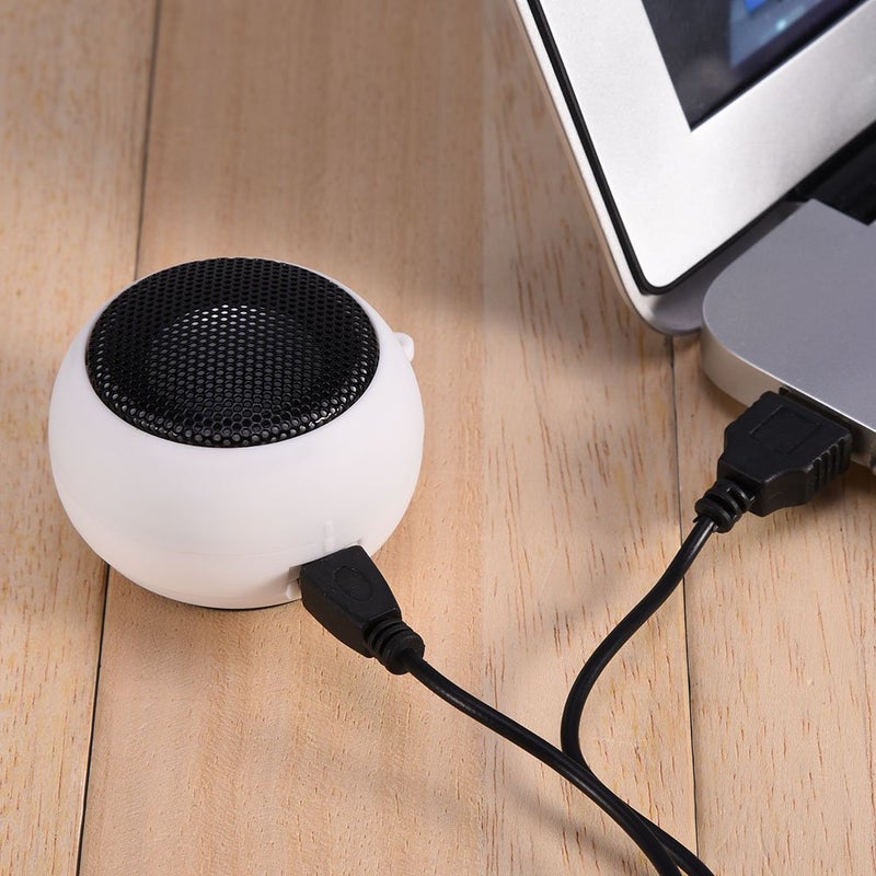Tihebeyan Portable Computer USB Speaker, Mini HD Audio Subwoofer Speaker with 3.5mm Audio Cable for PC Laptop Mobile Phone MP3(Black) - Image 3